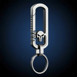 Key Ring Alloy Keyring Round Outdoor EDC Tool Keychain Car Accessories quick release Carabiner Safety Hook 240220