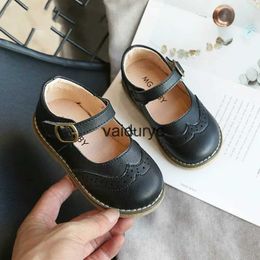 Flat shoes New Grils Leather Shoes Casual Girls Autumn Winter Kids Pu Show White ldrens Black Pink size 21-30 FlatsH24229