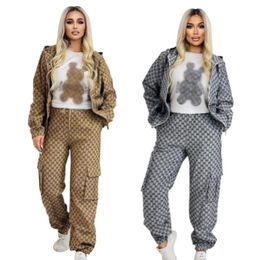 NEW Women's Tracksuits Luxury brand CC Casual sports Suit 2 Piece Set designer Tracksuits Workwear set