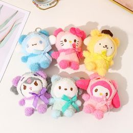 Super Cute Panda Crossdressing Kuromi Doll Pendant Plush Jade Gui Dog Bag Pendant Doll Gift