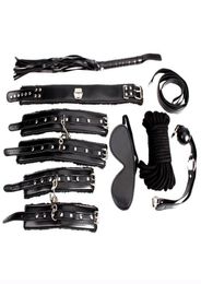 7 In 1 Sex Bondage Kit Set Sex Products Plush PU Leather Fetish bdsm Bondage Restraints Hand Cuffs Sex Toys for Couples6101201