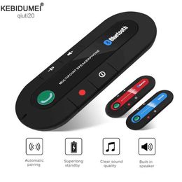 Cell Phone Speakers Bluetooth Handsfree Car Kit Sun Visor Handsfree Bluetooth Telephone Car Mobile Phone Wireless Stereo MP3 PlayerL2402