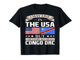 May Live in USA Story Began in Congo DRC Flag TShirt012371487538988011