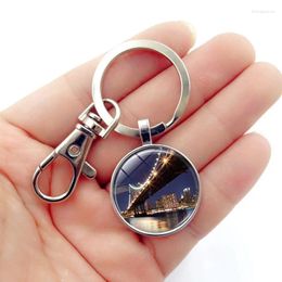 Keychains WG 1pc York Magnets Time Gem&stone Keychain Keyrings Creative Metal Key Ring Small Gift For Friendship