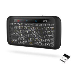 Keyboards H20 Mini Wireless Keyboard Backlight Touchpad Air Mouse IR Leaning Remote Control for Andorid Box Smart TV Windows Touch Screen