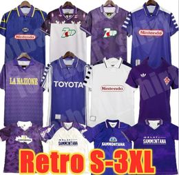 Retro Soccer Jerseys BATISTUTA EDMUNDO RUI COSTA FiorentinaS Home away Football Shirt Camisas de Futebol 89 90 91 92 93 94 95 96 97 98 99 00 long sleeve