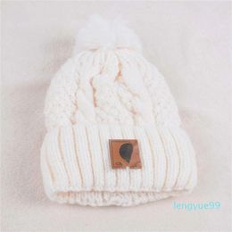 Beanie Hat Designer Original Autumn And Winter Wool Ball Knitting Hat Plush Thickened Fried Dough Twists Wool Hat Men's And Women's Solid