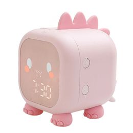 Features Kids alarm clock with cute dinosaur design safe and soft silicone touch safe for use and also a nice room decor. 6 o 240223