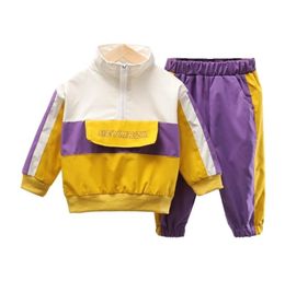 Conjuntos de roupas moda outono roupas de bebê para meninas crianças jaqueta de algodão calças 2pcssets meninos traje casual infantil roupas crianças 9430528