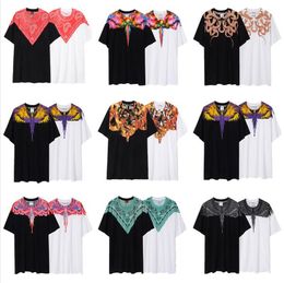 Butterfly High Quality Mens Women Br Mb fashion brand Colour black/white snake water drop cracks wing feathers lovers wear Flame Hip-hop short-sleeved Marcelos T-shirt