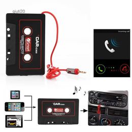 DVD VCD Player Car Cassette Tape Adapter 3.5mm Car AUX Audio Tape Cassette Converter For Phone Car CD Player MP3 MP4 Car Tape PlayerL2402