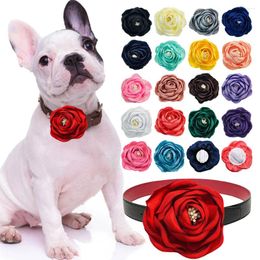 Dog Apparel Flower Collar 50PS Exquisite Korean For Dogs Pets Bowties Accessoories Pet Removable Bows Tie Supplies
