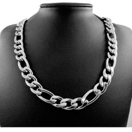 11 5mm Huge Man Chain Width Figaro Necklace Fashion Stainless Steel Men's Jewellery 60cm 70cm 80cm 90cm 100cm 110cm 120cm 150cm2735