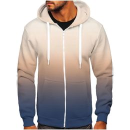 Zip Up Man Hoodie AutumnWinter Mens High Quality Long Sleeve Clothes Oversized Male Zipper Hood Sweatshirt Korean Style Hoody 240220