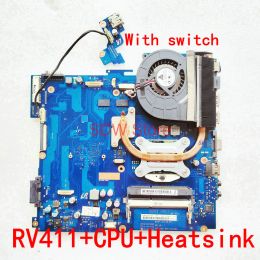 Motherboard BA4101423A BA4101881A BA6200548A Laptop Motherboard For Samsung NPRV411 RV411 Main board + Free CPU+ Heatsink+ Power Button