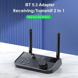 Adapter Bluetooth BT 5.3 Audio Transmitter Receiver 3.5mm AUX Jack RCA Analog Digital Audio Stereo Music Wireless Adapter For Car PC TV