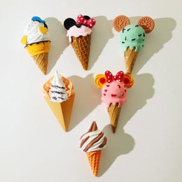 Brooches 2024 Cute Resin Ice Cream Brooch Pin For Women Kids Sweet Cone Acrylic Pins Badges Jewellery Bag Costume Accessories