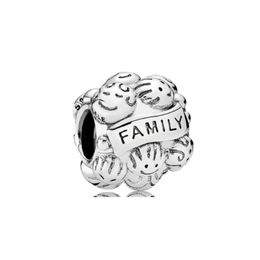 100% 925 Sterling Silver Family Charms Fit Original European Charm Bracelet Fashion Women Wedding Engagement Jewellery Accessories3383
