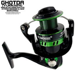 Reels Ghotda New Fishing Reel Sturdy and Durable Solid Foot 1000~7000 Series Metal Spool Spinning Sea Wheel Salted Carp Pesca