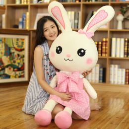 Cushions Rabbit Plush Toy Cute Skirt Rabbit Soft Animal Kids Cartoon Big Ear Bunny Plush Hug Stuffed Pillow Girl Christmas Birthday Gift