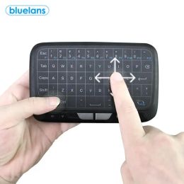 Keyboards H18 Mini Wireless Touch Keyboard and Mouse Mini Rechargeable UltraSlim Mini Wireless Bluetooth for PC Laptop Smart Android TV