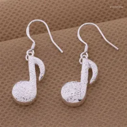 Dangle Earrings Classic High-Quality AE253 Fashion Jewelry Silver Color Wholesale Charm For Women Music Note Akqajbxa