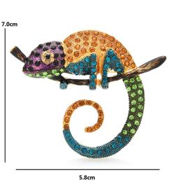 Jewelry Accessories Fashion JewelryBrooches Wuli baby Big Multicolor Lizard Brooch Pins Fashion Animal Brooch Jewelry Gift 4 Color1602043