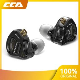 Headphones CCA PLA13 Metal Wired Headphone In Ear Monitor Earbuds Earphone HiFi Music Bass Best Sport Orthodynamic Headset With Microphone