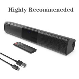 Soundbar Portable Mini Soundbar Projector Computer TV Speakers Wireless Bluetooth Stereo With Tf Fm Radio Remote Control Free shopping