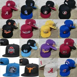 2024 All Team Mix Colour Fans NCAA USA College Baseball Adjustable Hat Men Womens One Size Vintage Flat Sport Base Ball Snapback Caps Letters A N Bone Chapeau Feb29-10