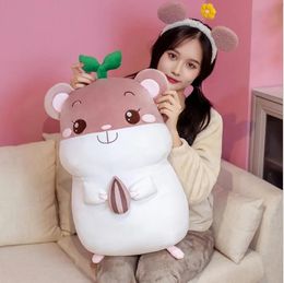 2024 Soft down cotton small hamster flute doll plush toy for children bed sleeping pillow cute mouse