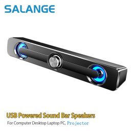 Speakers Salange Sound Bar Bluetooth USB Wired Speaker Bar Stereo Speaker For Projector PC Laptop Phone Computer 3.5mm Aux Speaker