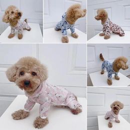 Dog Apparel Hooded Raincoat Cartoon Print Pet For Small Medium Dogs Waterproof Windproof Four Legs Cover With Press