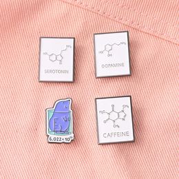 Personalized Minimalist Chemical Formula Pattern, Baked Paint Alloy Accessories, Badge and Brooch