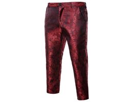 Wine Red Dress Pants Men 2019 Brand New Skinny Trousers Men Wedding Party Stage Singer Prom Suit Pants Pantalon Homme6779984