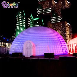 wholesale 10mD (33ft) with blower trade show tent inflatable white dome tent add lights for outdoor party event decoration toys sports