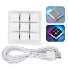 Keyboards DIY 9keys Custom USB Mini Keypad RGB Programmable Macro Keyboard Gamer Keypad Gaming Drawing Mechanical Keyboard