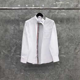 Men's Dress Shirts 24ss In Shirt Spring Autunm Fashion Brand Y2K Clothing Collar Stripe Casual Cotton Oxford Formal