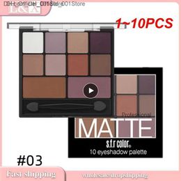 Eye Shadow 1~10 fashionable makeup suits 10 Colour full-color matte eye shadow purple palette smooth waterproofQ240229