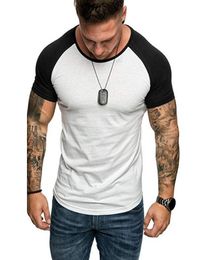 Tee Colour Stitching Summer Tshirt Baseball Loose Top Tees Men Round Neck Tshirts Streetwear Plus Size 3XL6668468