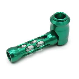 Hollow Prometheus Aluminum Alloy Smoking Pipes Tobacco Pipe Wax Dry Herb Holder with Glass Tube metal cigarettes smoke accessories ZZ