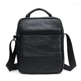 Waist Bags Men Genuine Leather Business Briefcases High Quality Cowhide Handbags Male Zipper Messenger Shoulder Bag