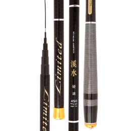Rods Telescopic Fishing Rod Ultralight Super Hard Carbon Fibre Portable For Freshwater Carp Stream Pole Hand 3.6M 4.5M 5.4M 6.3M7.2M