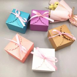 Jewellery Pouches 20pcs Paper Handmade Birthday Wedding Party Favour Gift Boxes Colourful Candy Box With Free Ribbon Gifts Packaging