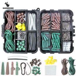 Tools 152 pieces carp fishing tackle box feeder fishing rig component set accessories kit for carp fishing