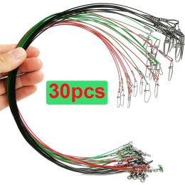 Lines 30pcs 50cm Sea Fishing Steel Wire Leader Line 125LB Big Size Antibite Fishingline Tuna Carp Fishing Lure Tackle Equipment