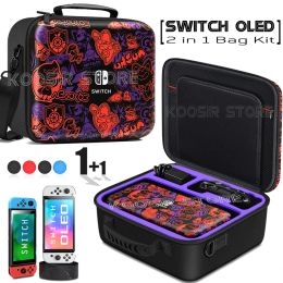 Bags Nintend SwitchOLED Scarlet Violet Theme Carrying Case Hard Cover Shell Storage Shoulder Bag for Nintendo Switch OLED Accessories