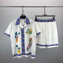 Designer masculino conjunto top tracksuits mens luxo manga curta camisa moda praia shorts verão terno tipos de escolha tamanho M-3Xl # 028