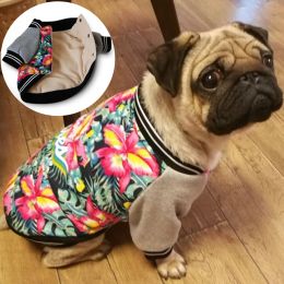 Jackets Fashion Printed Pet Dog Clothes for Small Dogs Winter Warm Thicken Dog Coat Jacket French Bulldog Pug Outfit Puppy Pets Clothing