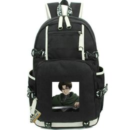 Levi Ackerman backpack Rivaille daypack Anime school bag Cartoon Print rucksack Casual schoolbag Computer day pack